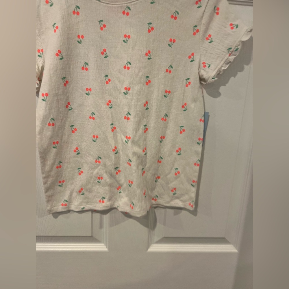 Cat & Jack Cream Cherry Print Kids Tee